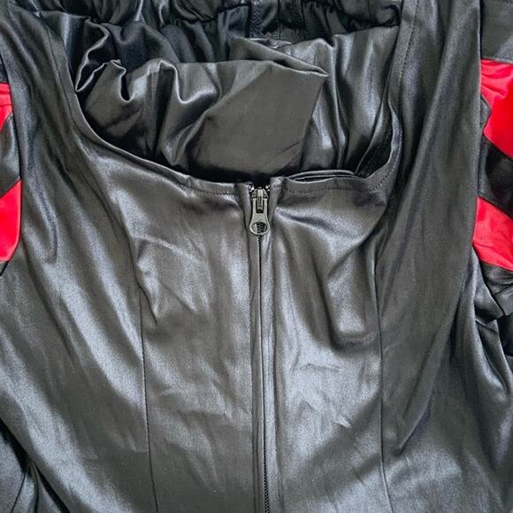 Charades Darkside Snow White Gothic Black Red Mini Dress Costume NEW Teen 12-14 - Picture 4 of 11